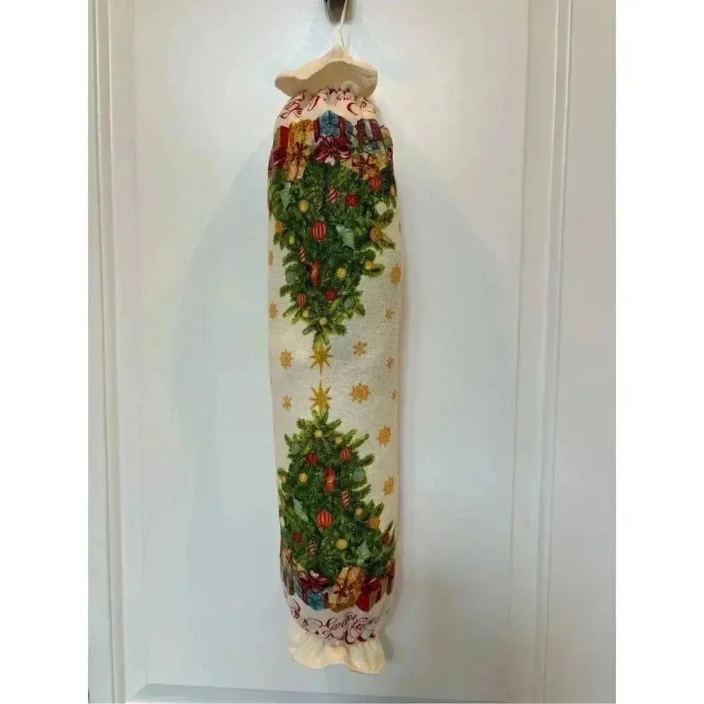 Handmade Plastic Bag Holder- Season Greetings